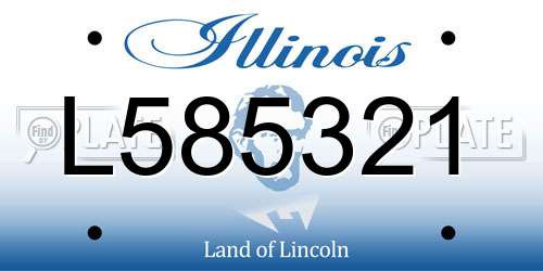 L585321 Illinois License Plate