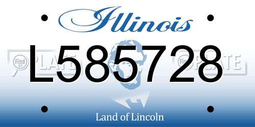 L585728 Illinois License Plate