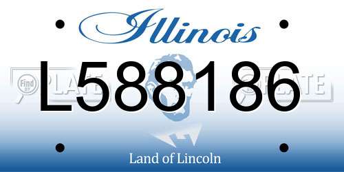 L588186 Illinois License Plate