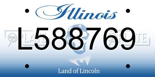 L588769 Illinois License Plate