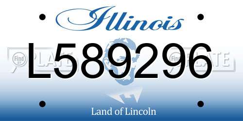 L589296 Illinois License Plate