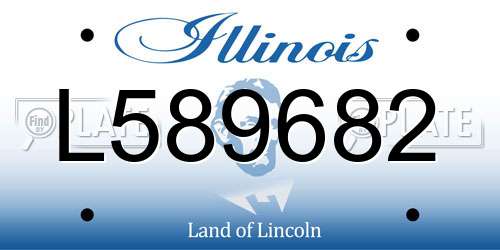 L589682 Illinois License Plate