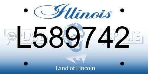 L589742 Illinois License Plate