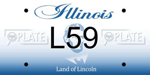 L59 Illinois License Plate