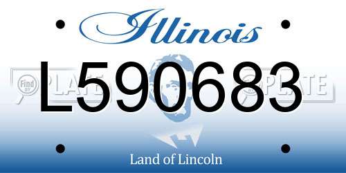 L590683 Illinois License Plate