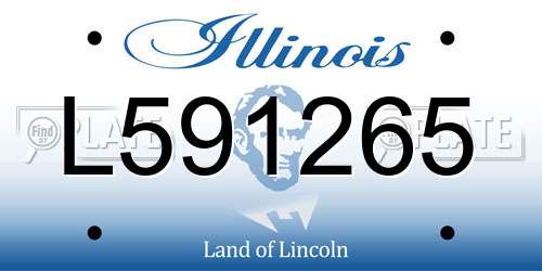 L591265 Illinois License Plate