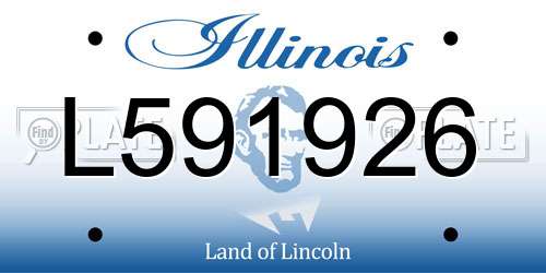 L591926 Illinois License Plate