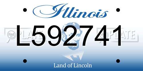 L592741 Illinois License Plate