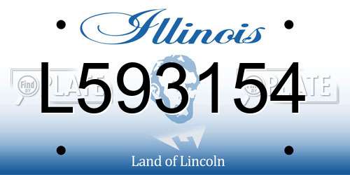 L593154 Illinois License Plate