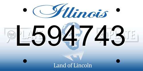 L594743 Illinois License Plate