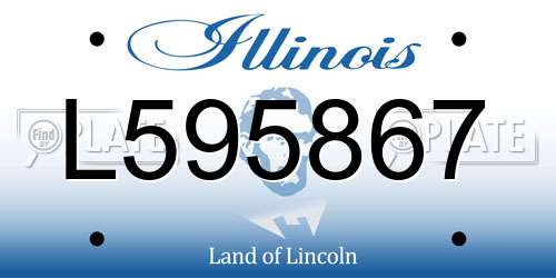 L595867 Illinois License Plate