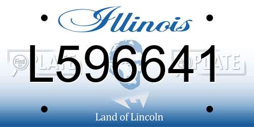 L596641 Illinois License Plate