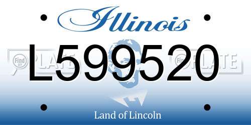 L599520 Illinois License Plate