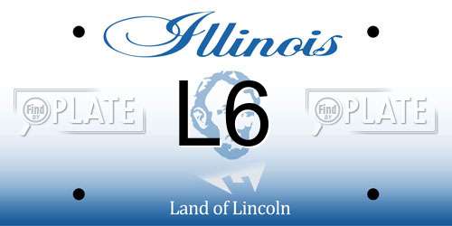 L6 Illinois License Plate