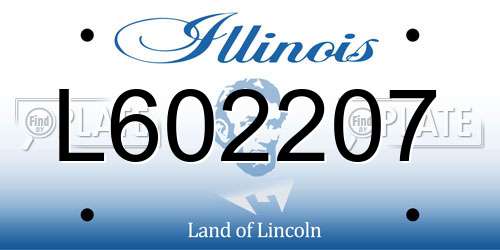 L602207 Illinois License Plate