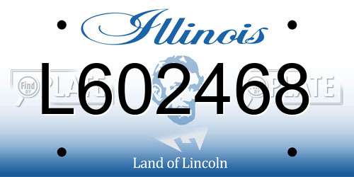 L602468 Illinois License Plate