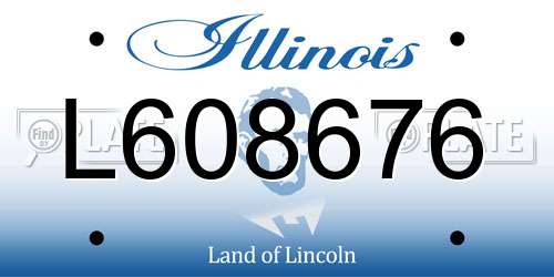 L608676 Illinois License Plate
