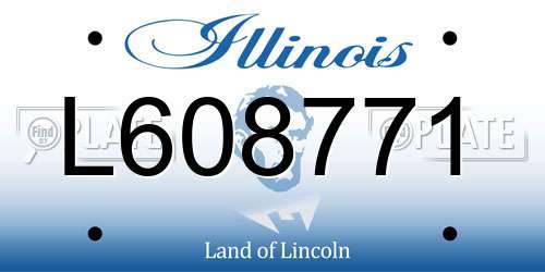 L608771 Illinois License Plate
