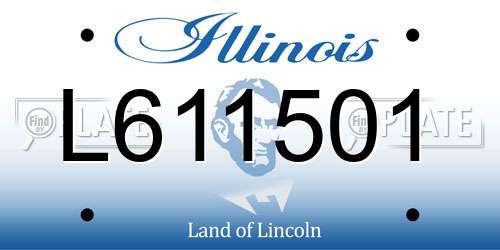 L611501 Illinois License Plate