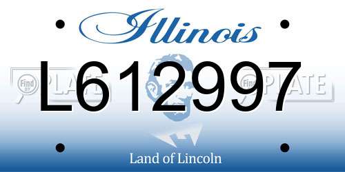 L612997 Illinois License Plate
