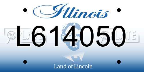 L614050 Illinois License Plate