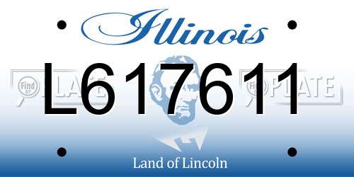 L617611 Illinois License Plate
