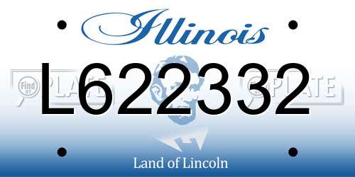 L622332 Illinois License Plate