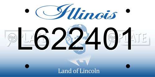 L622401 Illinois License Plate