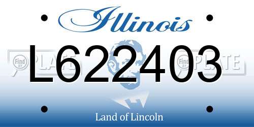 L622403 Illinois License Plate