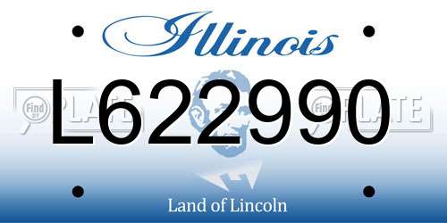 L622990 Illinois License Plate