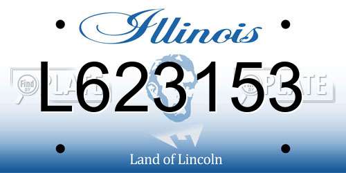 L623153 Illinois License Plate