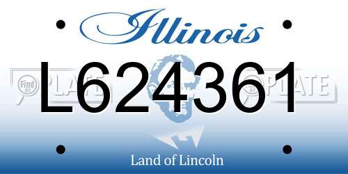 L624361 Illinois License Plate