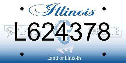 L624378 Illinois License Plate