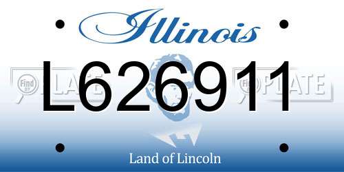 L626911 Illinois License Plate