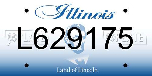 L629175 Illinois License Plate