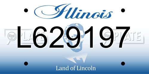 L629197 Illinois License Plate