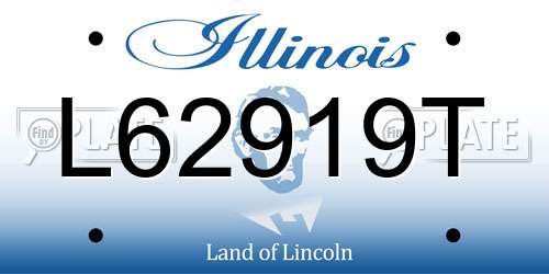 L62919T Illinois License Plate