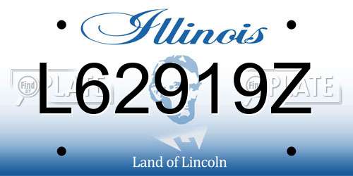 L62919Z Illinois License Plate