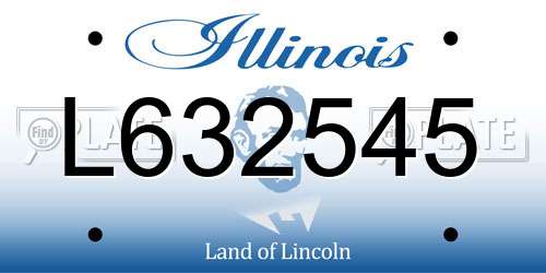 L632545 Illinois License Plate