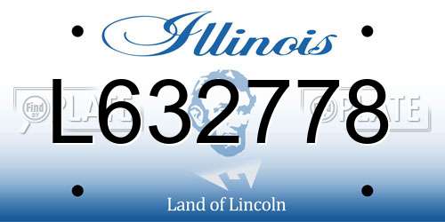 L632778 Illinois License Plate