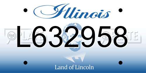 L632958 Illinois License Plate