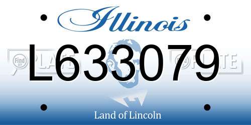 L633079 Illinois License Plate