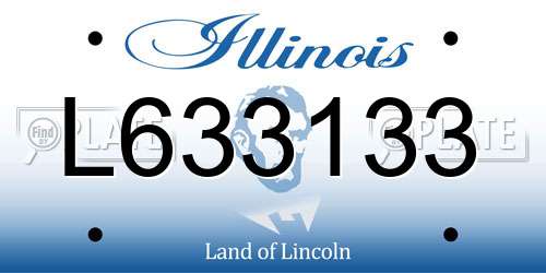 L633133 Illinois License Plate
