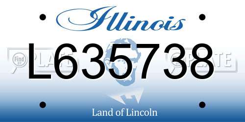 L635738 Illinois License Plate