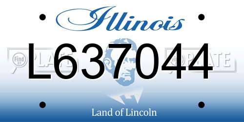 L637044 Illinois License Plate