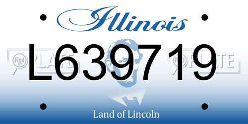 L639719 Illinois License Plate