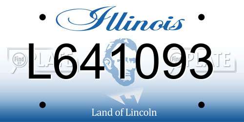 L641093 Illinois License Plate