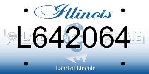 L642064 Illinois License Plate
