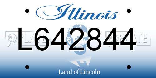 L642844 Illinois License Plate