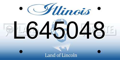 L645048 Illinois License Plate